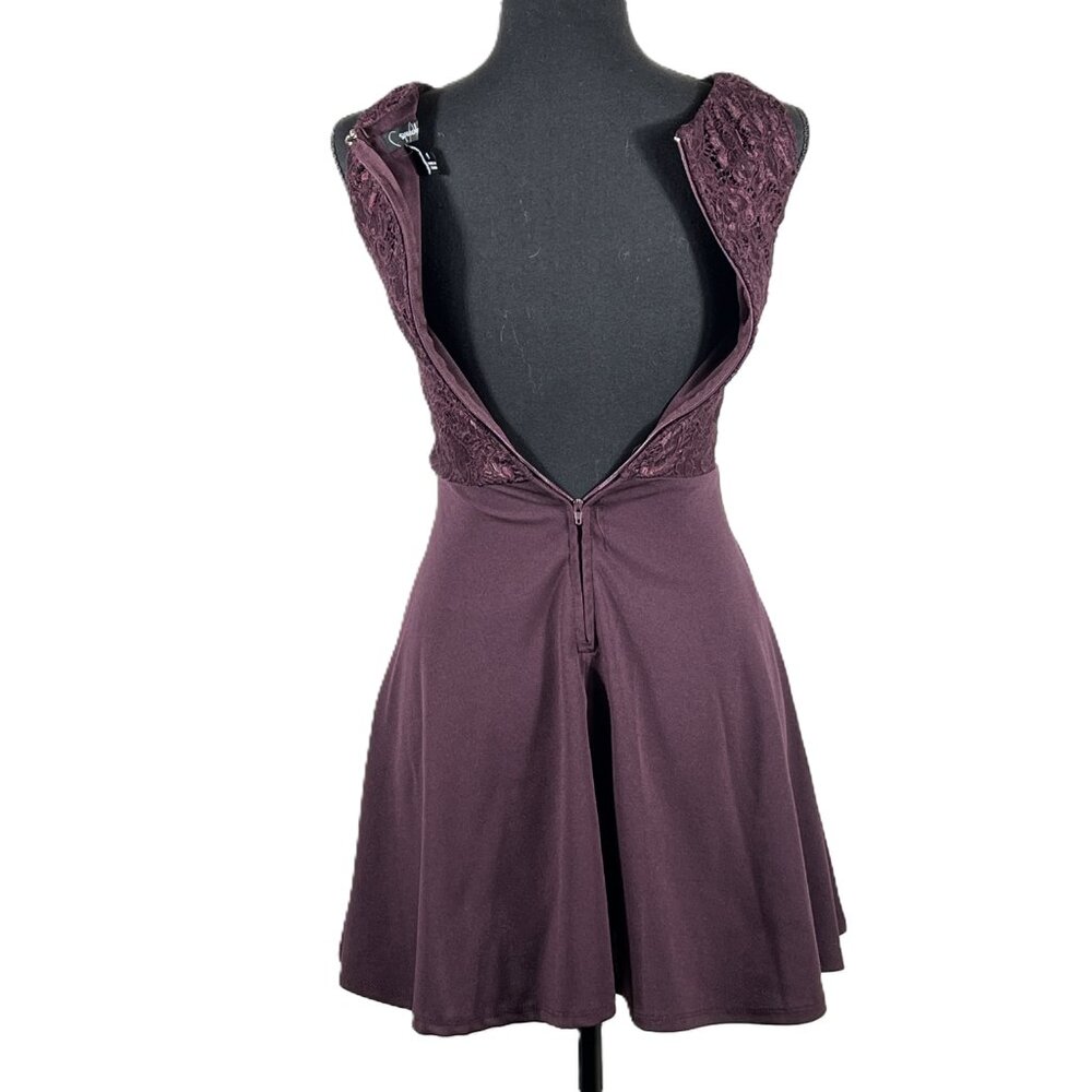 Speechless - Women's Dress - Purple / Maroon-ish Lace Formal Size 1 - Picture 4 of 10